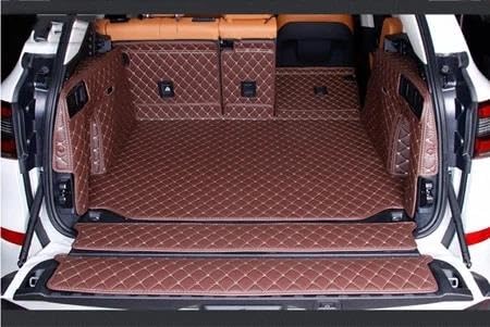 Kofferraumschutz Seitenschutz Für X5 Für G05 2020 wasserdichte Cargo-Liner Matten Boot Teppiche Für X5 2019 Vollen Satz Auto Stamm Matten + Zurück Tür Matte Kofferraumabdeckung(Coffee 3) von LinQianBhD