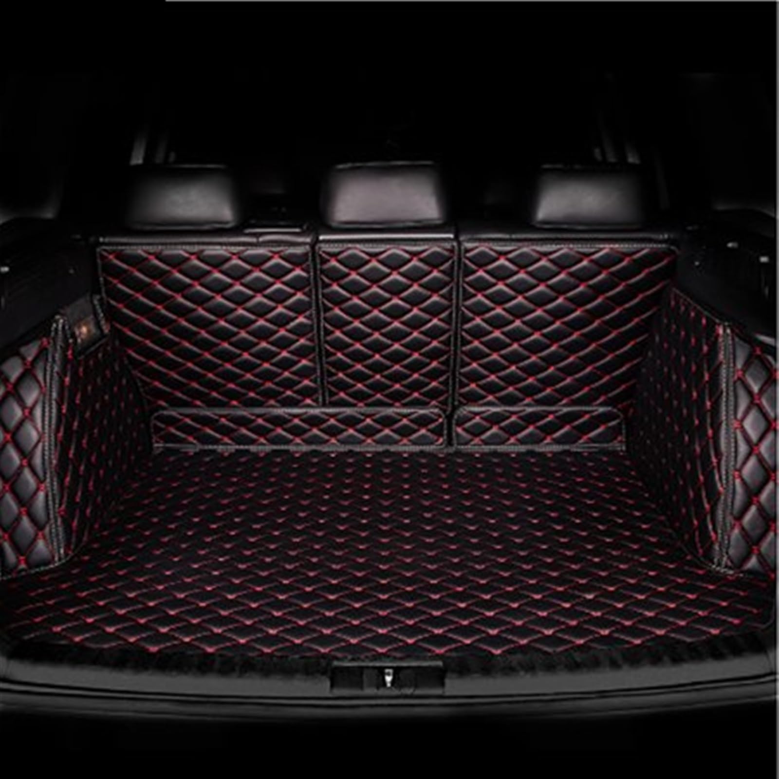 Kofferraumwanne Auto Fracht Hinten Boot Liner Stamm Matten Teppiche Wasserdicht Schützen Teppiche Für Toyota Für Rav4 Für XA50 50 2019 2020 Kofferraummatten(Black red) von LinQianBhD