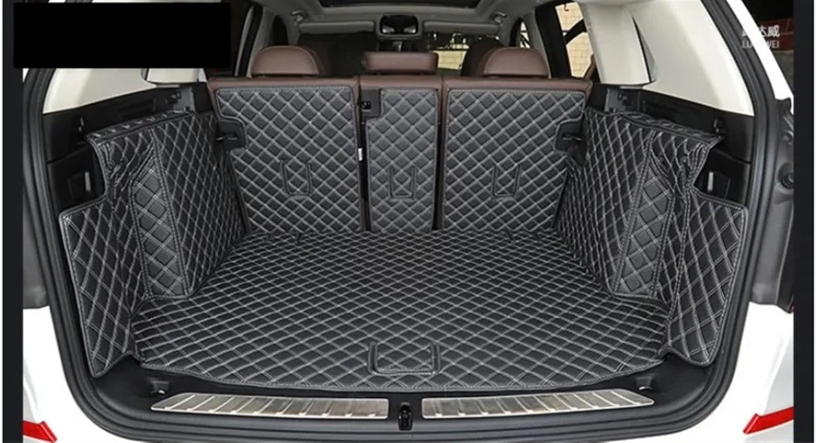 Kofferraumwanne Auto-Kofferraum-Matten Langlebige wasserdichte Boot Teppiche Cargo-Liner Für IX3 2022 2021 2020 Kofferraummatten(Black beige) von LinQianBhD