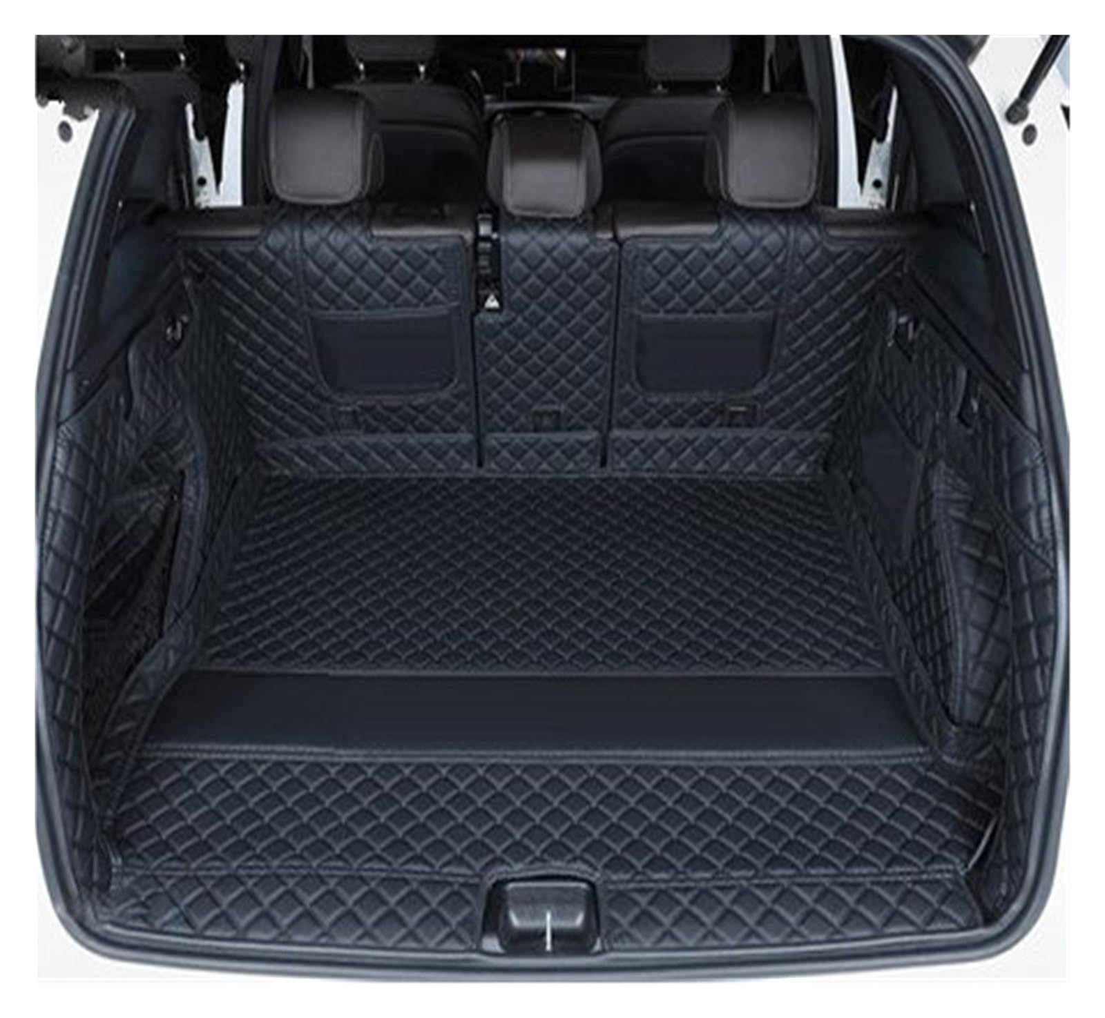 Kofferraumwanne Auto-Kofferraummatte Boot Cargo Liner Fach Hinteren Kofferraum Gepäck Teppich Pads Für Q5 Für Q5L 2018 2019 Kofferraummatten(Black Black Wire) von LinQianBhD