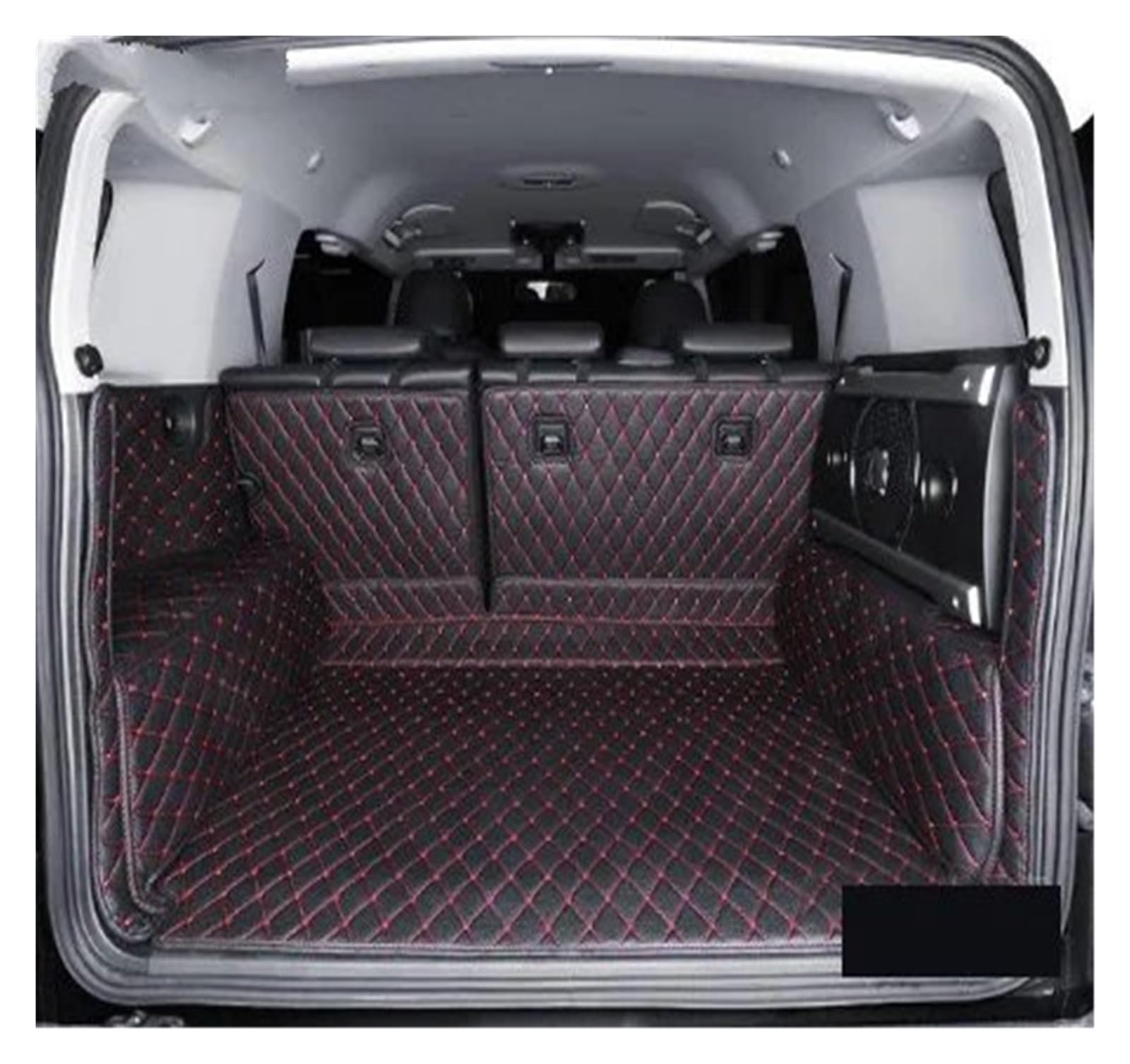 Kofferraumwanne Auto-Kofferraummatte Cargo-Liner Für Toyota Für FJ Für Cruiser 2008 2009 2010 2011 2012 2013 2014 2015 2016 2017 2018 2019 Kofferraummatten(1 Black red) von LinQianBhD