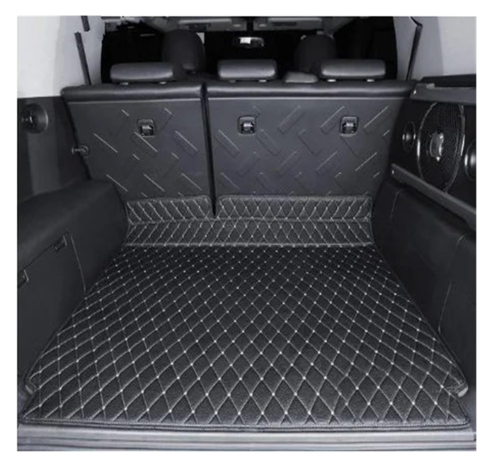 Kofferraumwanne Auto-Kofferraummatte Cargo-Liner Für Toyota Für FJ Für Cruiser 2008 2009 2010 2011 2012 2013 2014 2015 2016 2017 2018 2019 Kofferraummatten(Black beige) von LinQianBhD