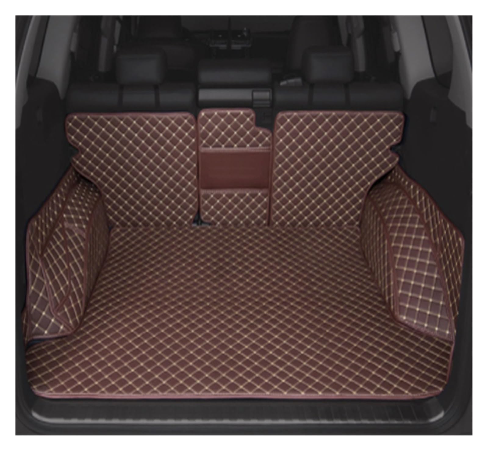 Kofferraumwanne Auto-Kofferraummatten Anti-Schmutz-Pads Teppiche Für Toyota Für Prado 150 2010 2011 2012 2013 2017 2018 Kofferraummatten(Coffee) von LinQianBhD