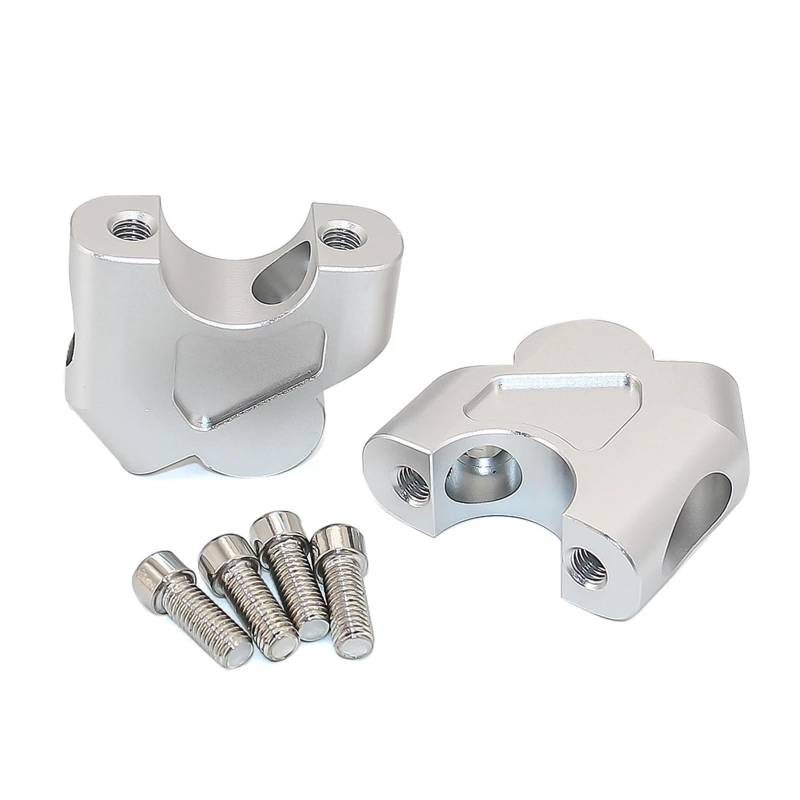 Lenkererhöhung Für CB400X CB400F 2021 CB500X CB500F 2019 2020 2021 Motorrad 28MM Griff Bar Riser Clamp Verlängern Lenker Adapter Halterung Motorrad Lenker Riser(Silver) von LinQianBhD