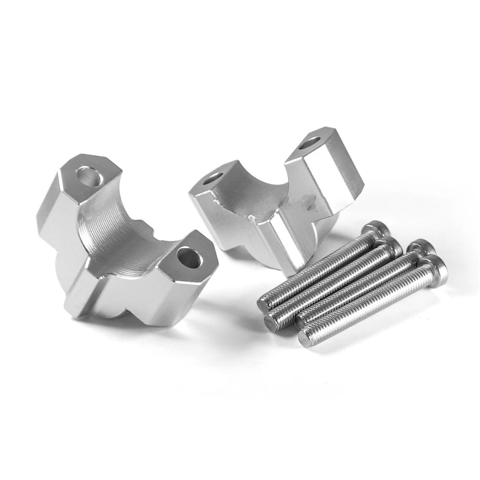 Lenkererhöhung Für S1000R M1000R 2021- Motorrad Zubehör Lenker Riser Drag Griff Bar Clamp Verlängern Adapter Motorrad Lenker Riser(Silver) von LinQianBhD