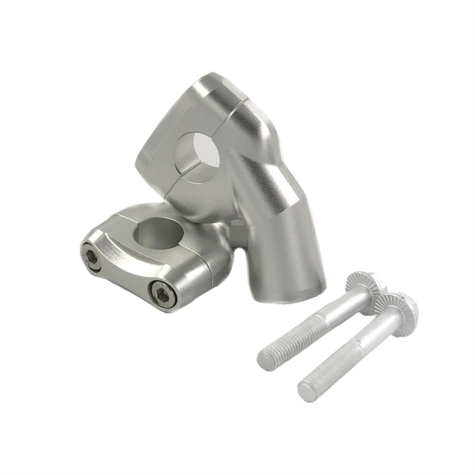 Lenkererhöhung Motorrad Lenker Klemme Spacer Lenker Lift LC 30mm Für Street Twin Street Cup 22mm Lenker Motorrad Lenker Riser(Silver) von LinQianBhD