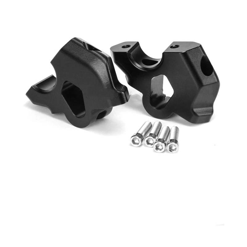 Lenkererhöhung Motorrad Lenker Riser Clamp Griff Bar Erhöhen Bewegen Zurück Adapter Für R1300GS 2024- Motorrad Lenker Riser(Black) von LinQianBhD