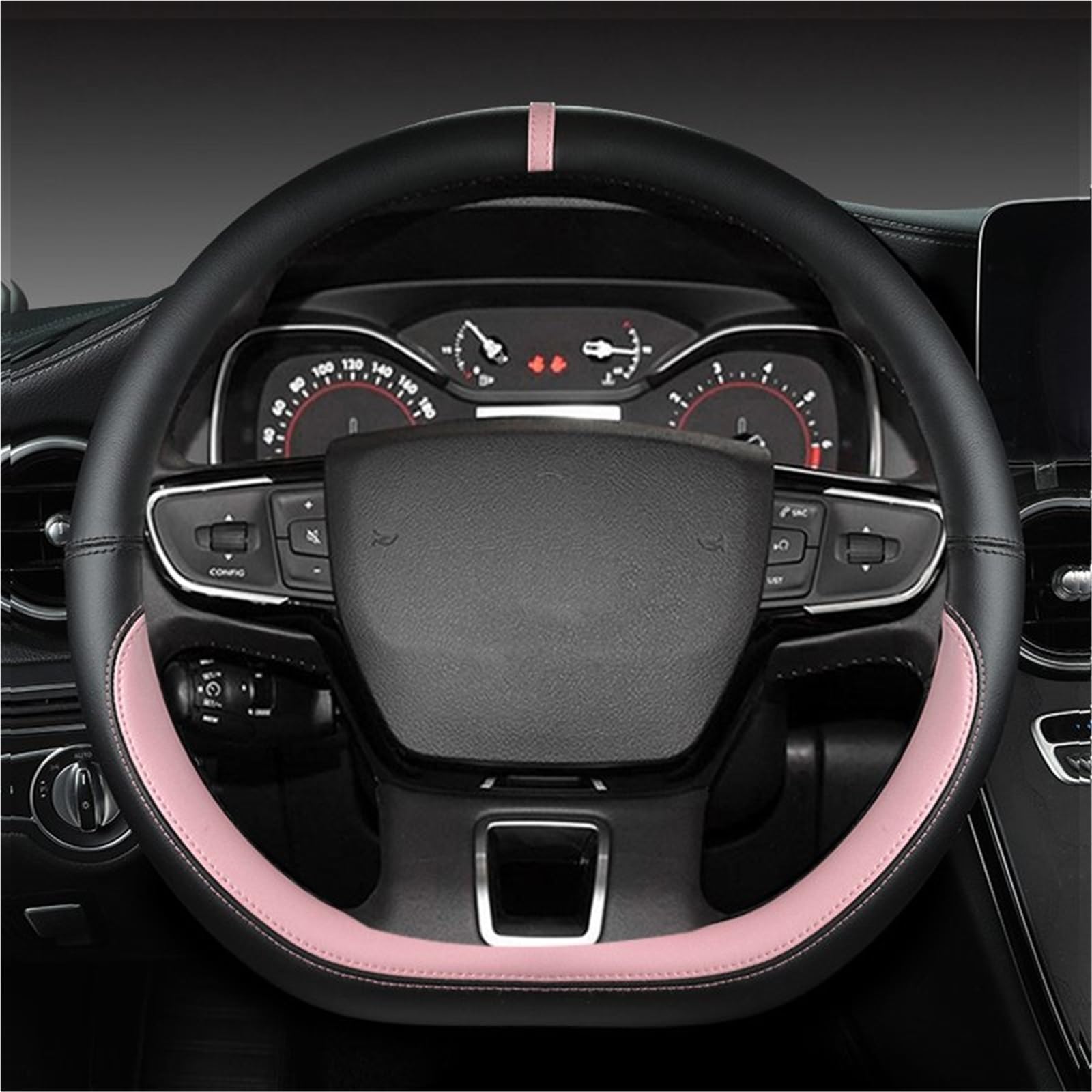 Lenkradhülle Auto Lenkrad Abdeckung D Form Auto Zubehör Für Sitz Für Ateca 2017 2020 Für Leon Für ST 2020 Lenkradhülle Auto(PINK) von LinQianBhD