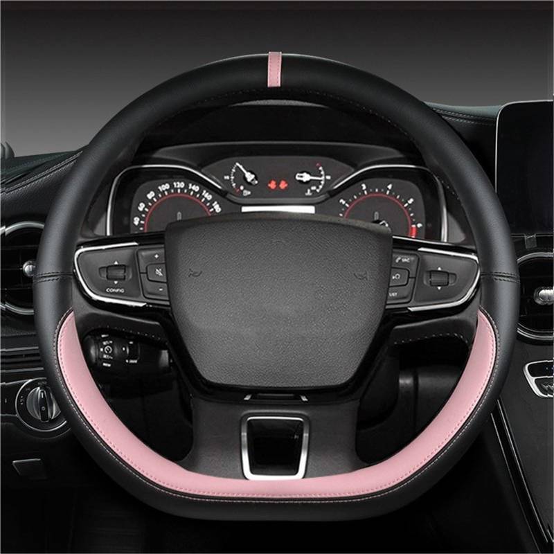 Lenkradhülle Auto Lenkrad Abdeckung D Form Auto Zubehör Für Sitz Für Ateca 2017 2020 Für Leon Für ST 2020 Lenkradhülle Auto(PINK) von LinQianBhD