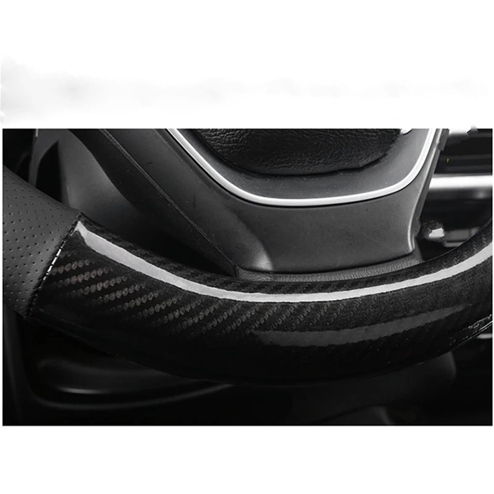 Lenkradhülle Carbon Faser Leder D Form 38cm Auto Lenkrad Abdeckung Auto Zubehör Für Suzuki Für Swift 2017 2018 2019 2020 2021 2022 Lenkradhülle Auto(A) von LinQianBhD