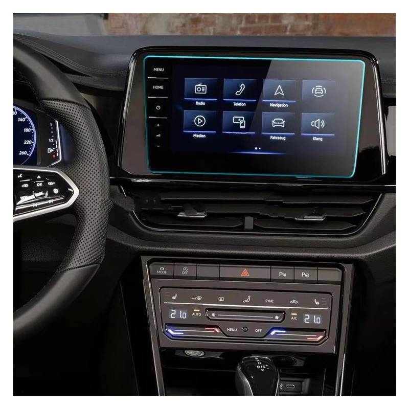 Navigation Schutzfolie Auto-Displayschutzfolie Für VW Für T-ROC 2022 Auto-GPS-Navigation Gehärtetes Glas Displayschutzfolie Aufkleber Digital Cockpit Schutzfolie von LinQianBhD