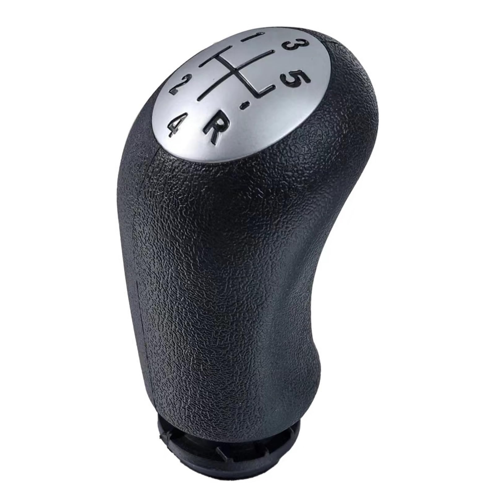 Schaltknauf 5 Geschwindigkeit Getriebe Stick Schaltknauf Auto Shifter Hebel Griff Zubehör Für CLIO Für MK3 3 III Für Megane Für MK2 Für Scenic Für MK2 Gang Schaltknauf Hebel(Silver Black Font) von LinQianBhD