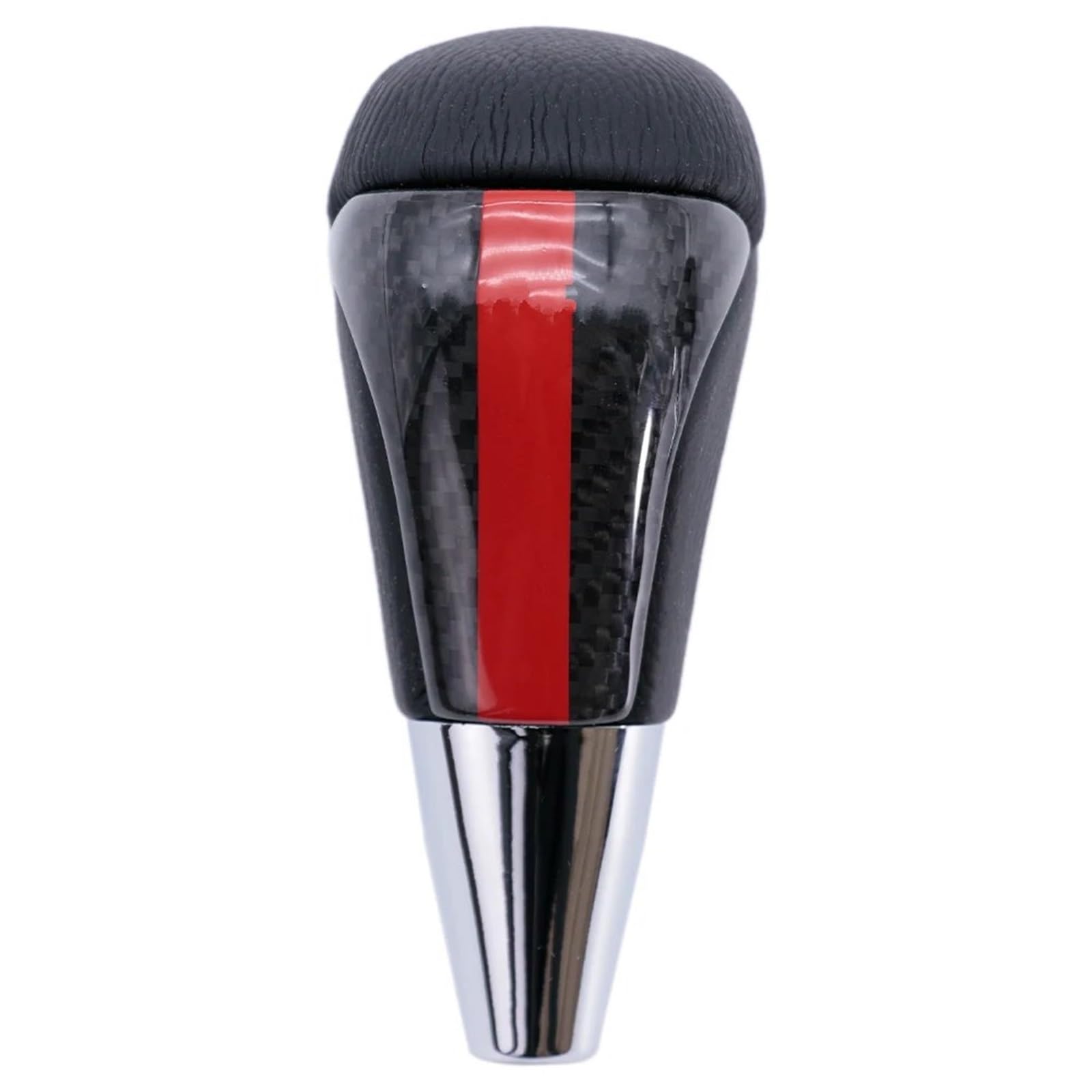 Schaltknauf Carbon Fiber Leder Auto Schaltknauf Manuelle Stick Shifter Hebel Kopf Auto Zubehör Gang Schaltknauf Hebel(Red line) von LinQianBhD