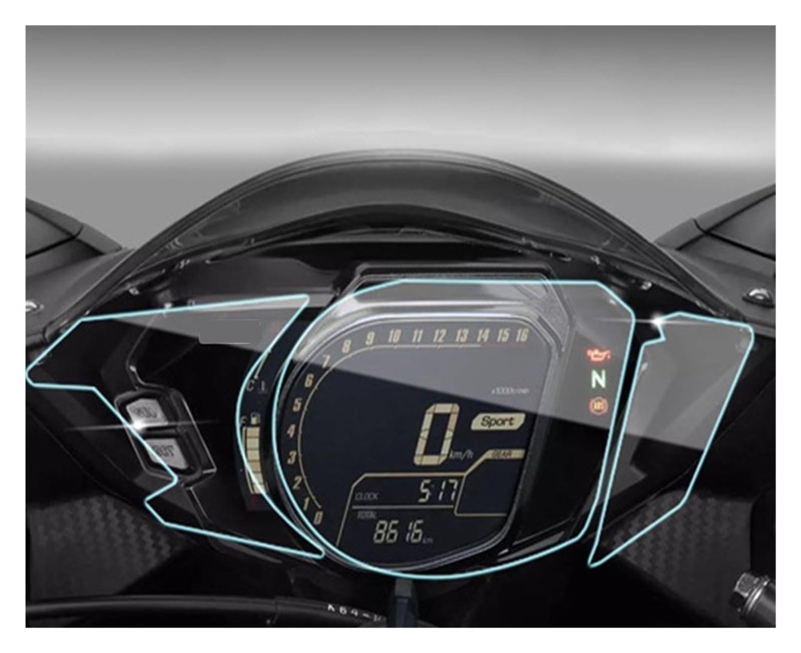 Tacho Kratzfolie Motorrad Cluster Dashboard Screen Protector Instrument Film Für CBR250RR Für CBR 250 RR 2017 2018 2019 2020 2021 Kratzschutzfolie(5 PCS) von LinQianBhD