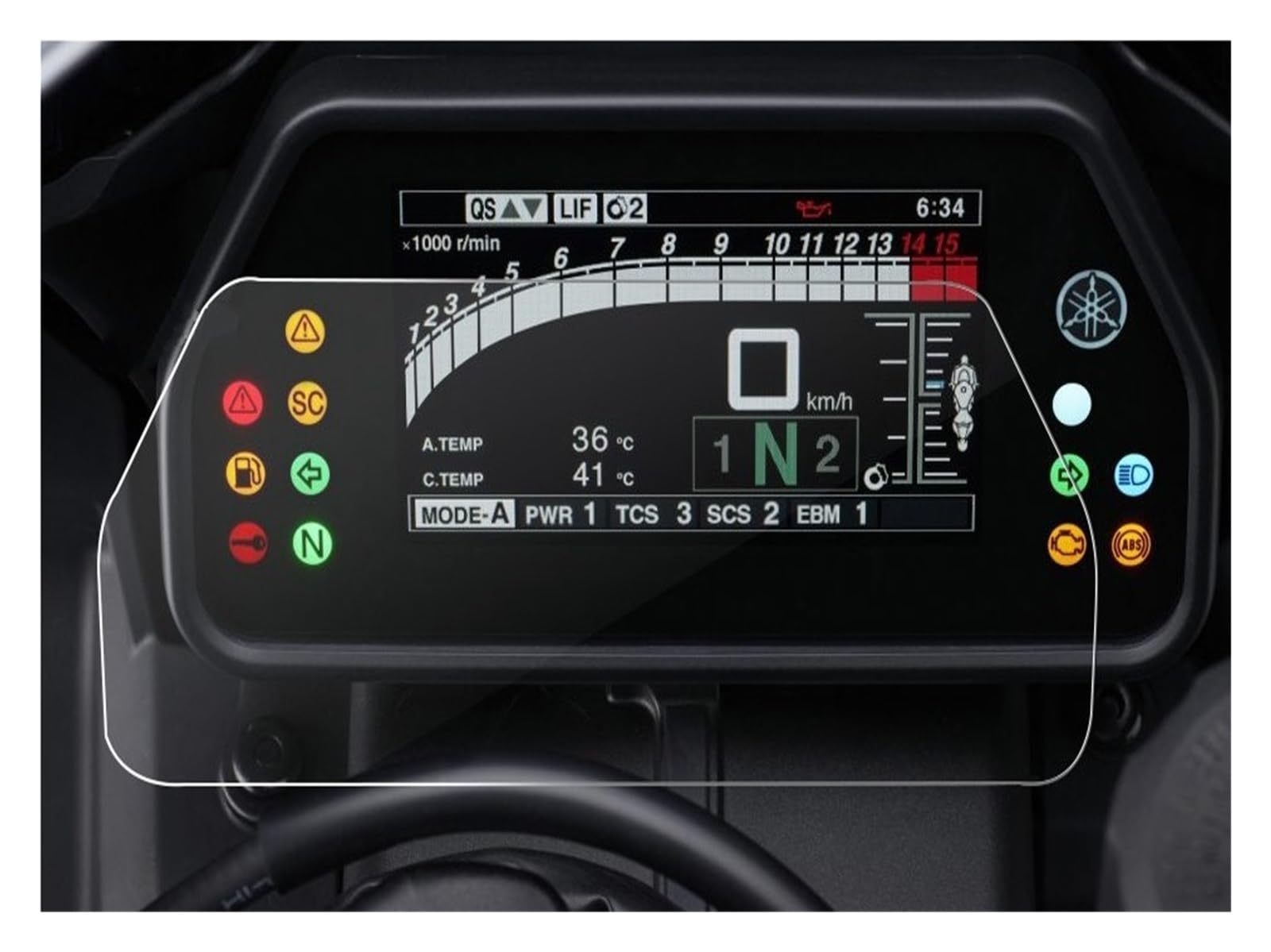 Tacho Kratzfolie Motorrad Scratch Cluster Screen-Dashboard Schutz Instrument Film Für YZF Für R1 Für R1M 2022 2021 Kratzschutzfolie(X2) von LinQianBhD