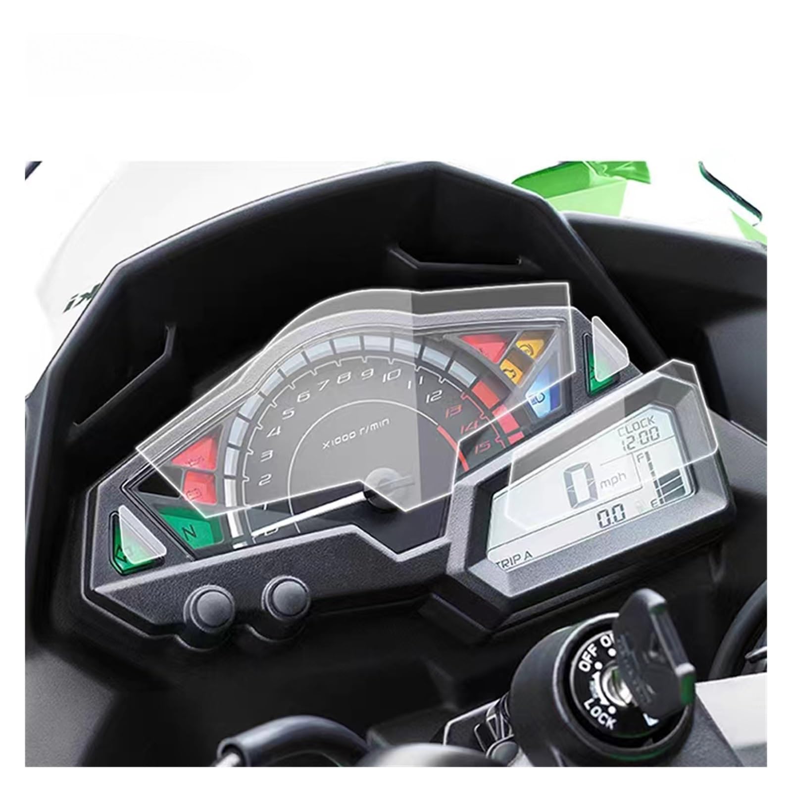 Tacho Kratzfolie Motorrad Tacho Film Dashboard Monitor Screen Protector Aufkleber Für Kawasaki Für Z300 Für NINJA300 Für NINJA250R Kratzschutzfolie von LinQianBhD