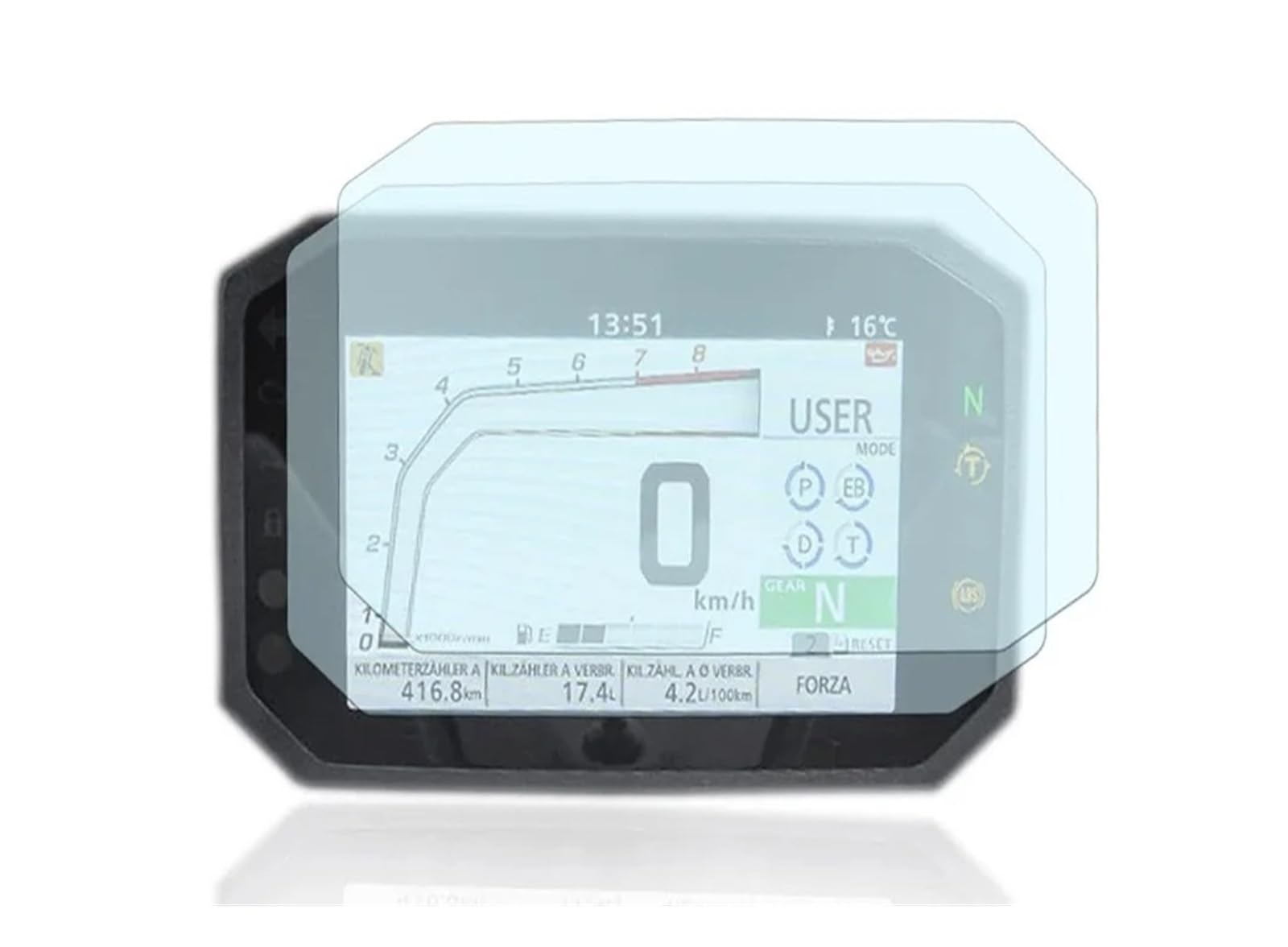 Tacho Kratzfolie Motorrad Zubehör Dashboard Screen Protector Anti-scratch Instrument Film Für X-ADV 2021 2022 Kratzschutzfolie(1 PCS) von LinQianBhD