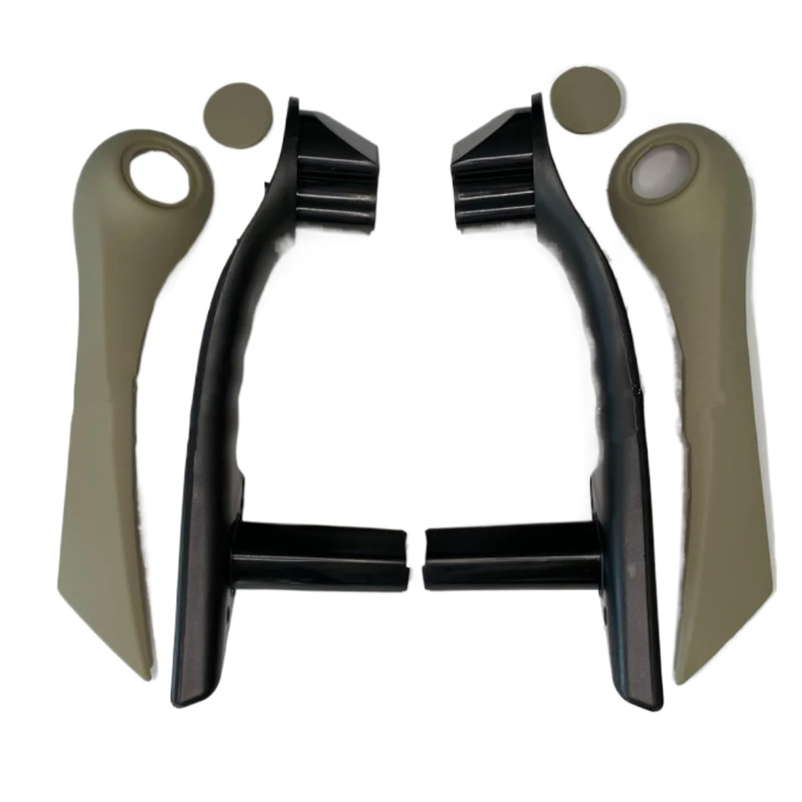 Türgriff Innen Für Megane 2 2003-2009 Tür Pull Griff Set Rechts Links Schwarz Chrom Beige 7701475316-7701475317 Türgriffabdeckungen(Chrome Left+Right) von LinQianBhD