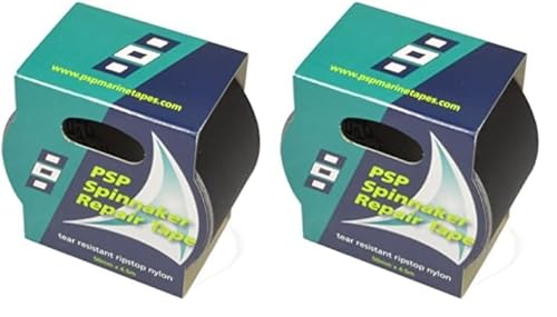 Lindemann RIPSTOP Spinnaker-Tape 50mm x 4.5m schwarz (Packung mit 2) von Lindemann