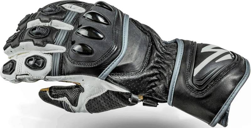 Lindstrands Bergby Motorrad Handschuhe, schwarz/weiß, 12 von Lindstrands