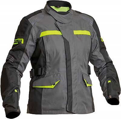 Lindstrands Granberg, Textiljacke wasserdicht Damen - Grau/Neon-Gelb/Schwarz - 44 von Lindstrands