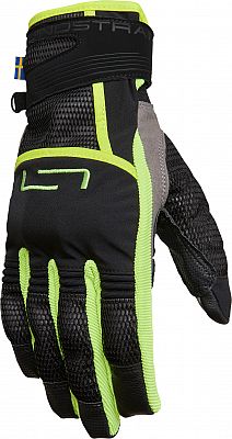 Lindstrands Nyhusen, Handschuhe Unisex - Schwarz/Neon-Gelb - 08 von Lindstrands