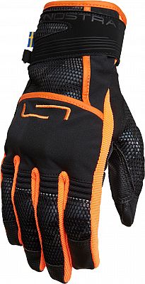 Lindstrands Nyhusen, Handschuhe Unisex - Schwarz/Orange - 07 von Lindstrands