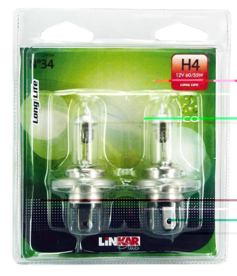 LINKAR 770054 2 Lampen H4, 12 V 60/55 W von Linkar