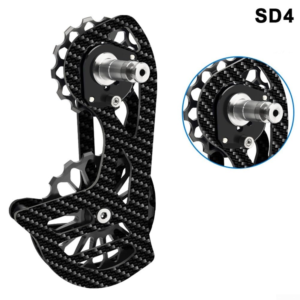 Führungsrad aus eloxierter Aluminiumlegierung und Kohlefaser für Rennrad, kompatibel mit mehreren Modellen (SD4) von Lioaeust