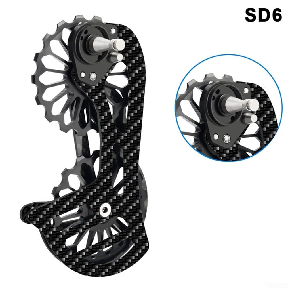Führungsrad aus eloxierter Aluminiumlegierung und Kohlefaser für Rennrad, kompatibel mit mehreren Modellen (SD6) von Lioaeust