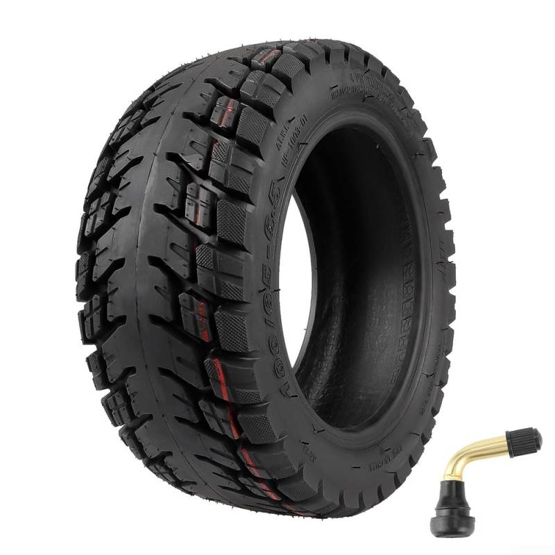 Tubeless Tire,11 Zoll 100/65-6,5 Vakuum Tubeless Breitreifen Mit Düse Gummireifen Ersatzreifen Für Elektroroller von Lioaeust