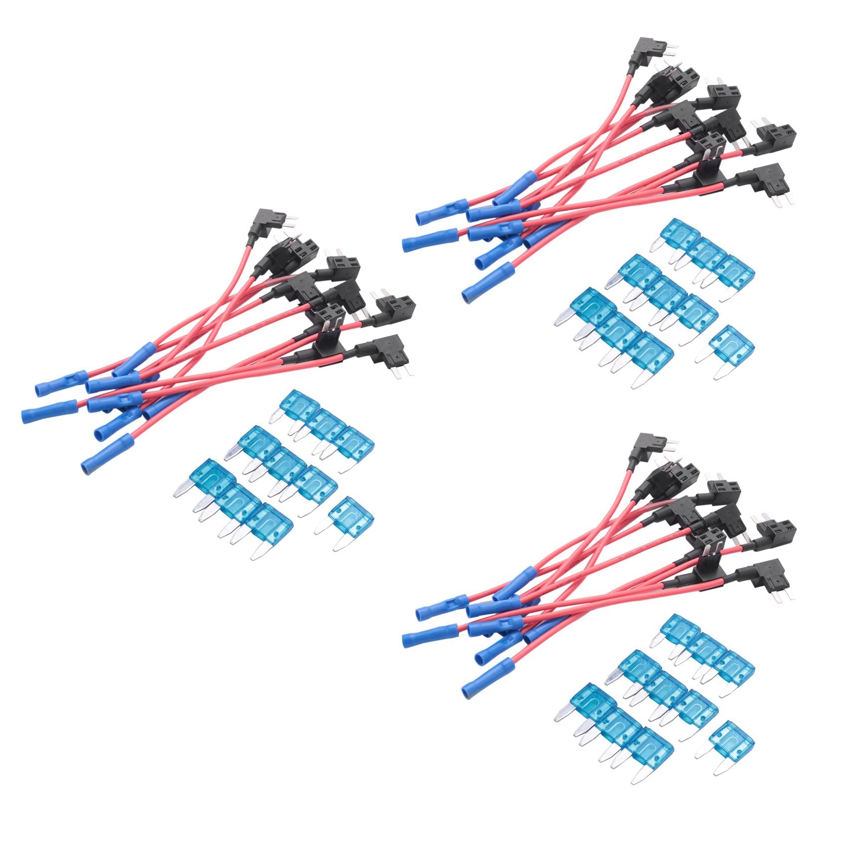 Lioggyet 30 x Sicherungsadapter, 12 V, für Auto, Mini ATM, Sicherungshalter von Lioggyet