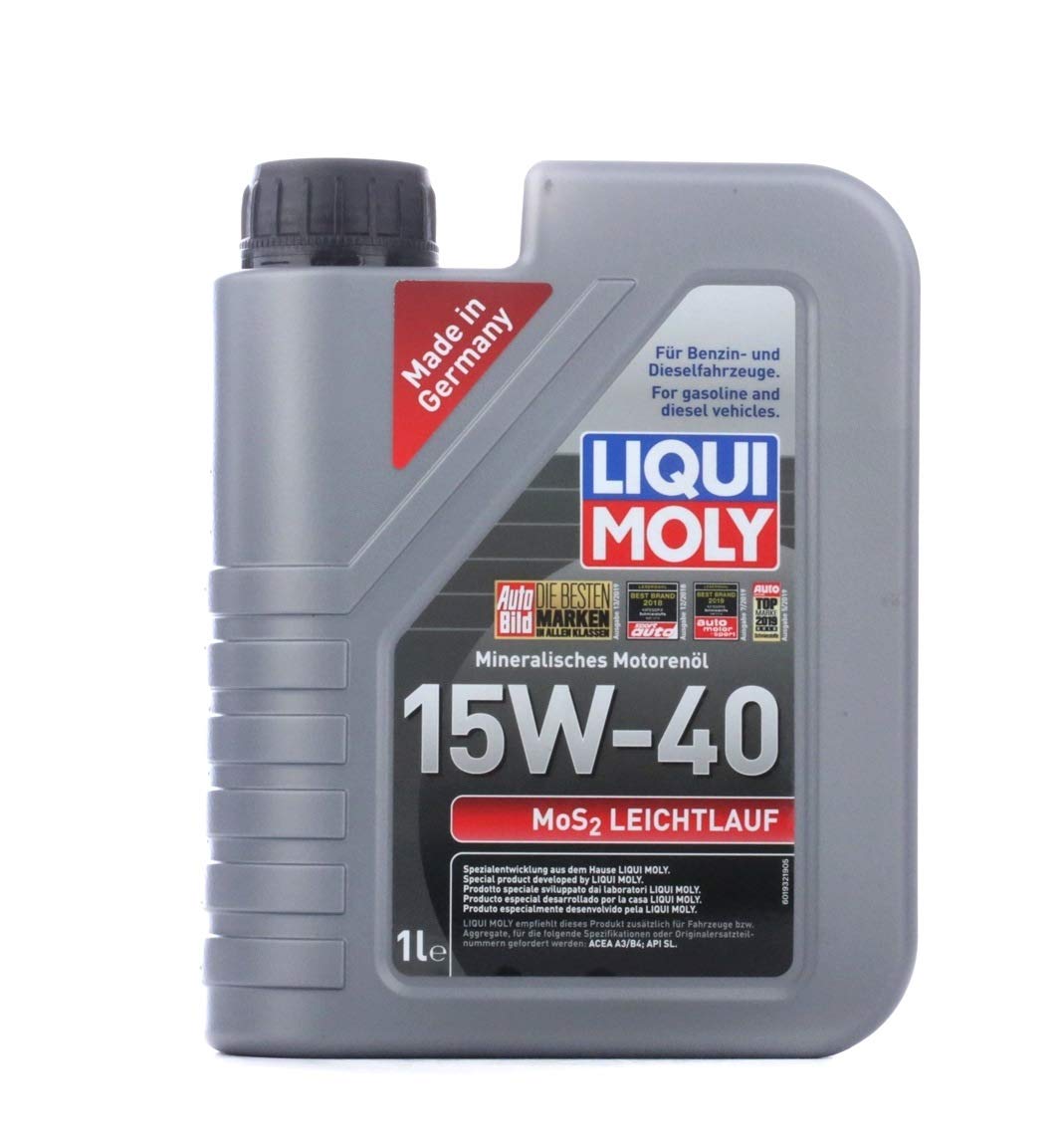 Liqui Moly Motoröl 15W-40 1L Mos2 Leichtlauf Acea A3/B4 Api Sl Motorenöl von Liqui Moly