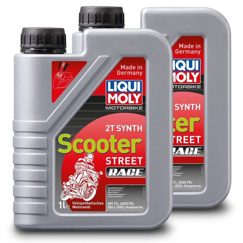 2x LIQUI MOLY 1053 Motorbike 2T Synth Scooter Street Race Motorrad Motoröl 1L von LIQUI-MOLY