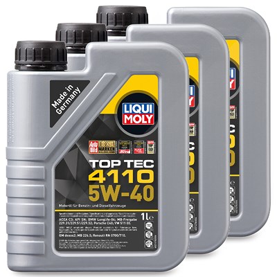 Liqui Moly 3x 1 L Top Tec 4110 5W-40 [Hersteller-Nr. 21478] von Liqui Moly