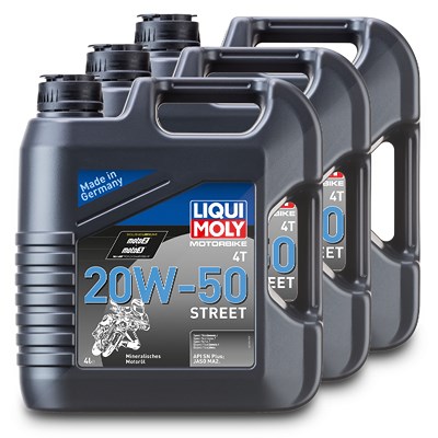 Liqui Moly 3x 4 L Motorbike 4T 20W-50 Street Motoröl [Hersteller-Nr. 1696] von Liqui Moly