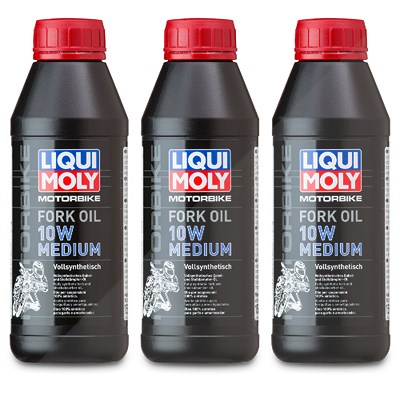 Liqui Moly 3x 500 ml Motorbike Fork Oil 10W medium [Hersteller-Nr. 1506] von Liqui Moly