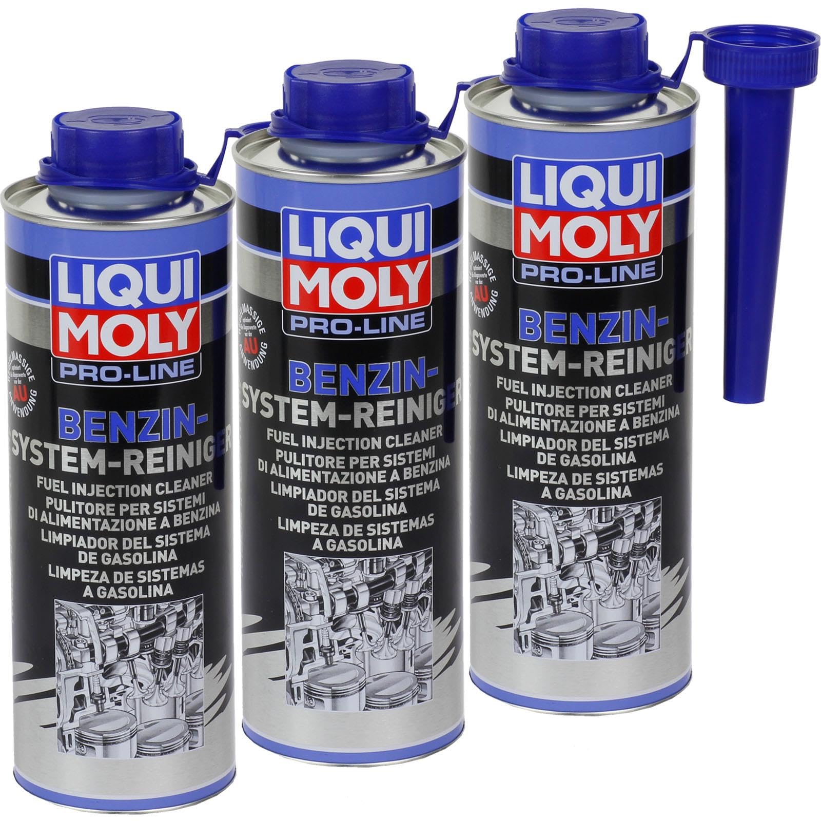 3x LIQUI MOLY 5153 Pro-Line Benzin-System-Reiniger Kraftstoff Additiv 500ml von LIQUI-MOLY