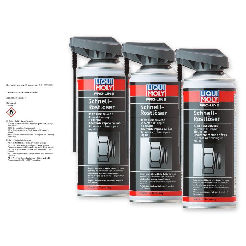 3x LIQUI MOLY 7390 Pro-Line Schnell-Rostlöser Spray Rust Remover 400ml von Liqui Moly