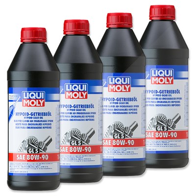 Liqui Moly 4x 1 L Hypoid-Getriebeöl (GL5) SAE 80W-90 [Hersteller-Nr. 4406] von Liqui Moly