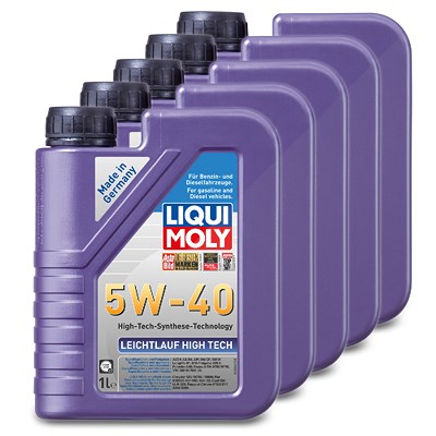 Liqui Moly 5x 1 L Leichtlauf High Tech 5W-40 [Hersteller-Nr. 3863] von Liqui Moly