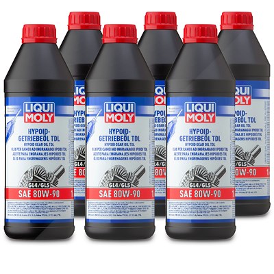 Liqui Moly 6x 1 L Hypoid-Getriebeöl (GL4/5) TDL SAE 80W-90 [Hersteller-Nr. 20645] von Liqui Moly