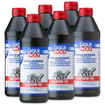 Liqui Moly 6x 1 L Hypoid-Getriebeöl (GL5) SAE 80W-90 [Hersteller-Nr. 4406] von Liqui Moly