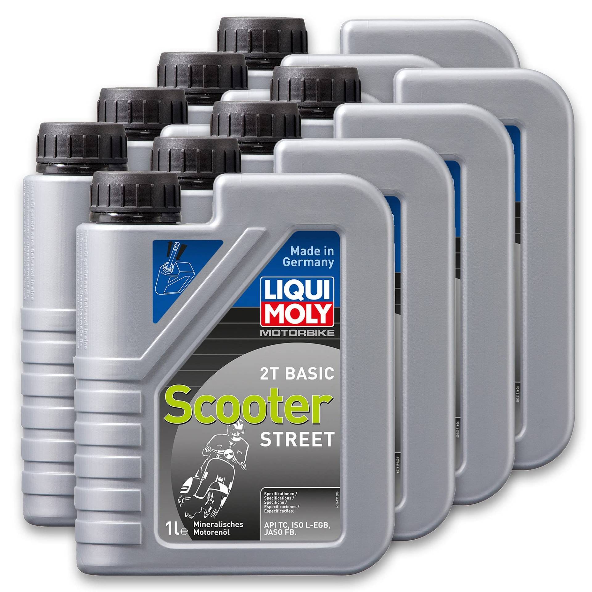 8x LIQUI MOLY 1619 Motorbike 2T Basic Scooter Street 1L von Liqui Moly