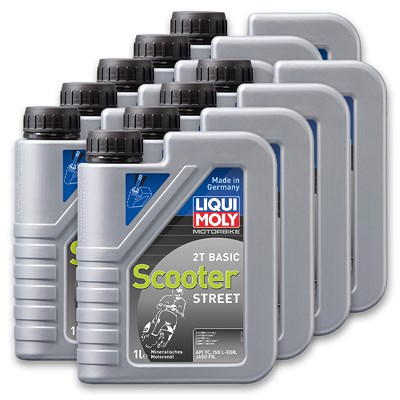 Liqui Moly 9x 1 L MOTORÖL Motorbike 2T Basic Scooter Street [Hersteller-Nr. 1619] von Liqui Moly