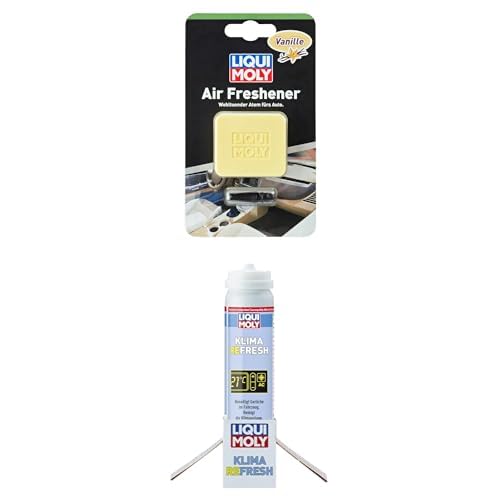 Bundle aus LIQUI MOLY Air Freshener Vanille | 1 Stk | Innenraumpflege | Art.-Nr.: 21830 + LIQUI MOLY Klima Refresh (allergenfrei) | 75 ml | Klimaanlagenpflege | Art.-Nr.: 21465 von Liqui Moly