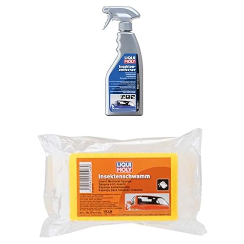 Bundle aus LIQUI MOLY Insektenentferner | 500 ml | Autopflege | Art.-Nr.: 1543 + LIQUI MOLY Insektenschwamm | 1 Stk | Autopflege | Art.-Nr.: 1548 von Liqui Moly