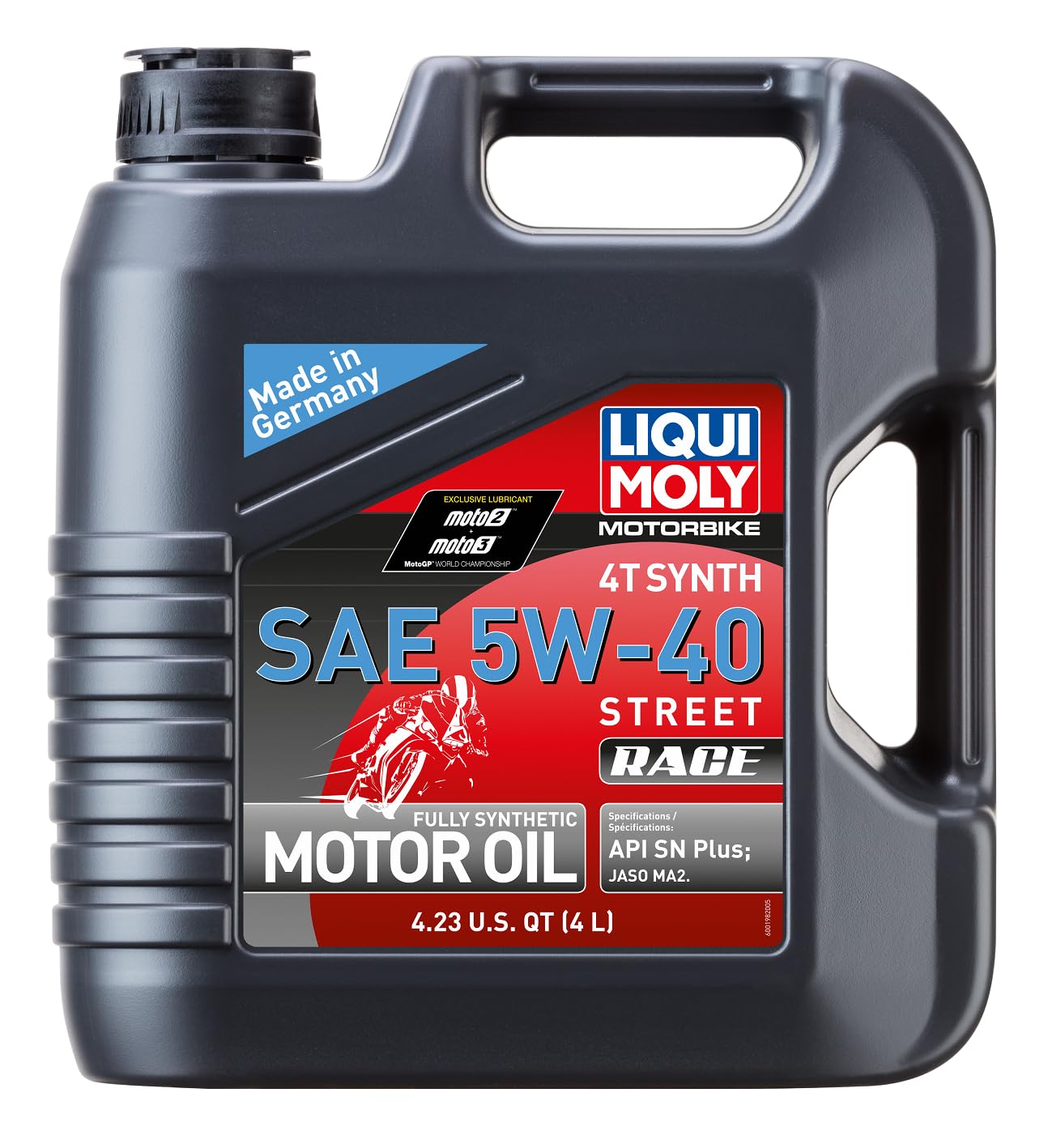 LIQUI MOLY Motorbike 4T Synth 5W-40 Street Race | 4 L | Motorrad vollsynthetisches Motoröl | Art.-Nr.: 1685 von Liqui Moly