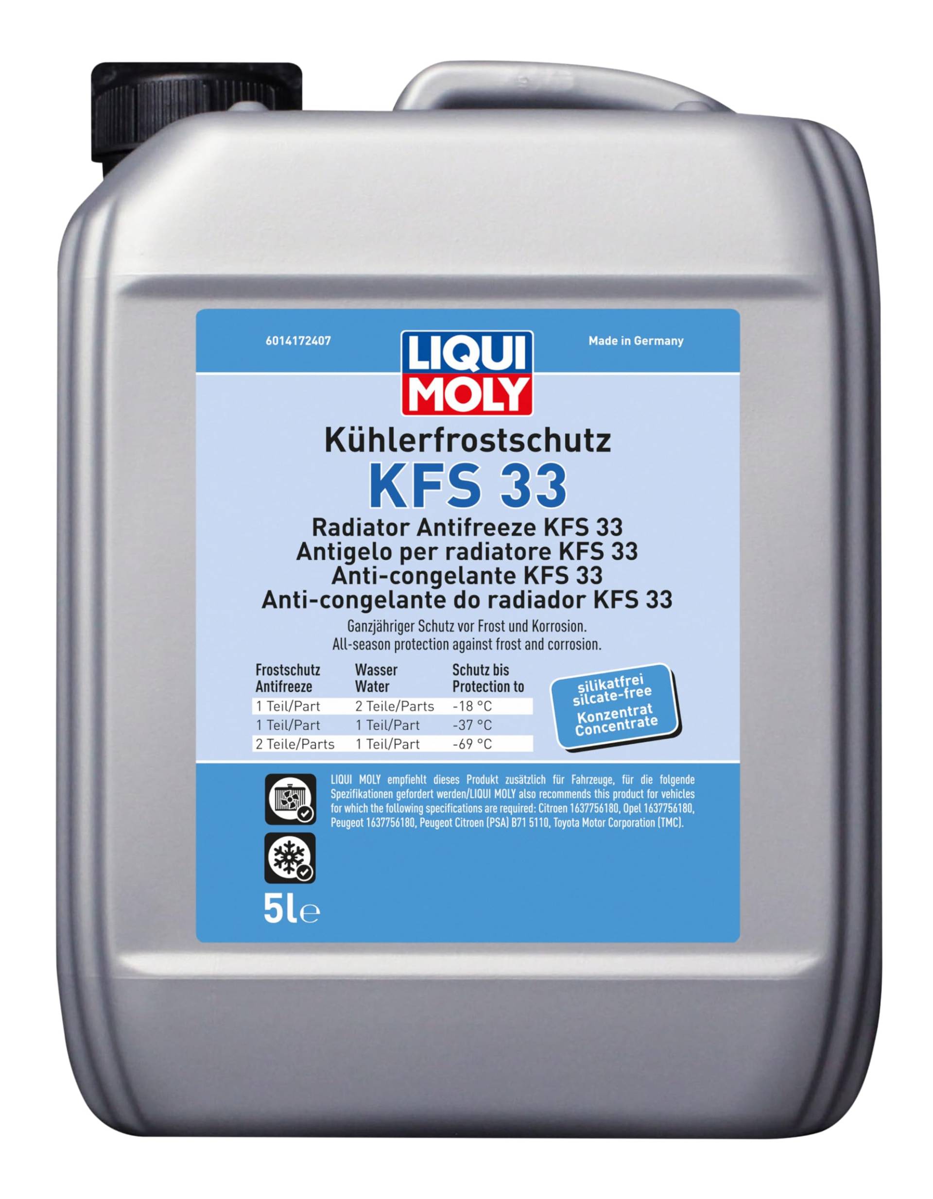 LIQUI MOLY Kühlerfrostschutz KFS 33 | 5 L | Kühlerschutz | Art.-Nr.: 21131 von Liqui Moly