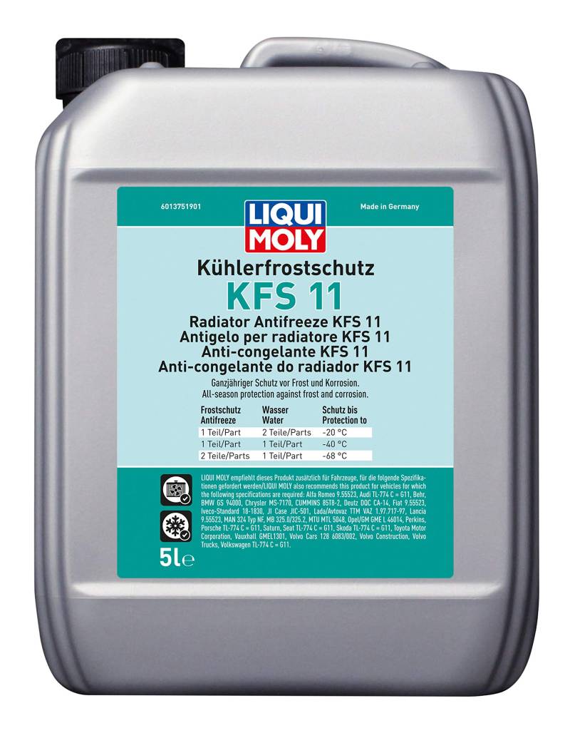 LIQUI MOLY Kühlerfrostschutz KFS 11 | 5 L | Kühlerschutz | Art.-Nr.: 21150, farblos von Liqui Moly